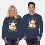 Cat Cuddles And Coffee-Unisex-Crew Neck-Sweatshirt-brunopires