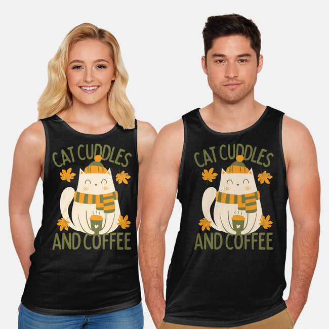 Cat Cuddles And Coffee-Unisex-Basic-Tank-brunopires
