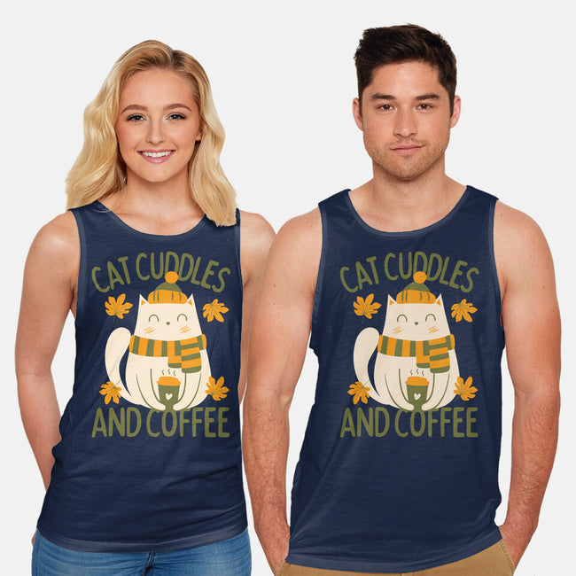 Cat Cuddles And Coffee-Unisex-Basic-Tank-brunopires