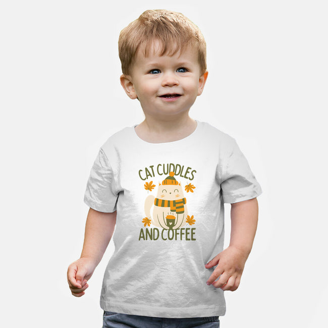 Cat Cuddles And Coffee-Baby-Basic-Tee-brunopires