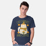 Cat Cuddles And Coffee-Mens-Basic-Tee-brunopires