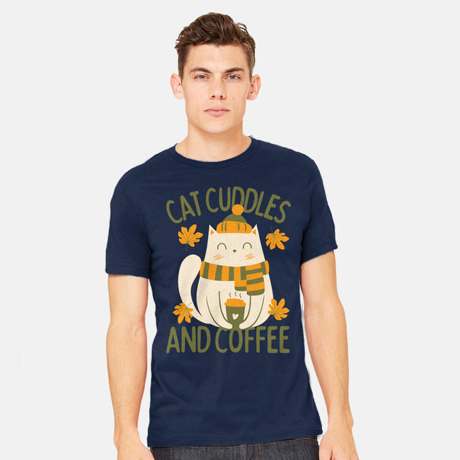 Cat Cuddles And Coffee-Mens-Heavyweight-Tee-brunopires