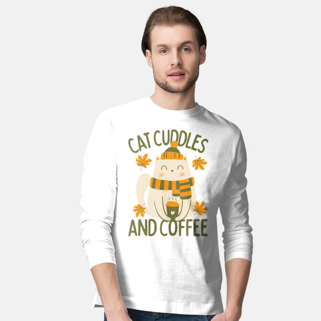Cat Cuddles And Coffee-Mens-Long Sleeved-Tee-brunopires
