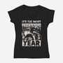 Fright Time-Womens-V-Neck-Tee-Getsousa!