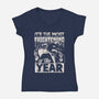 Fright Time-Womens-V-Neck-Tee-Getsousa!