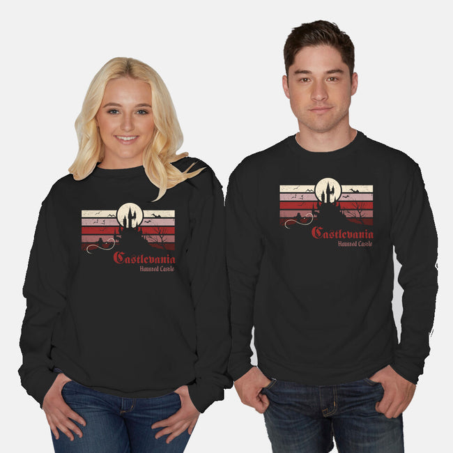 Haunted Castle-Unisex-Crew Neck-Sweatshirt-dandingeroz