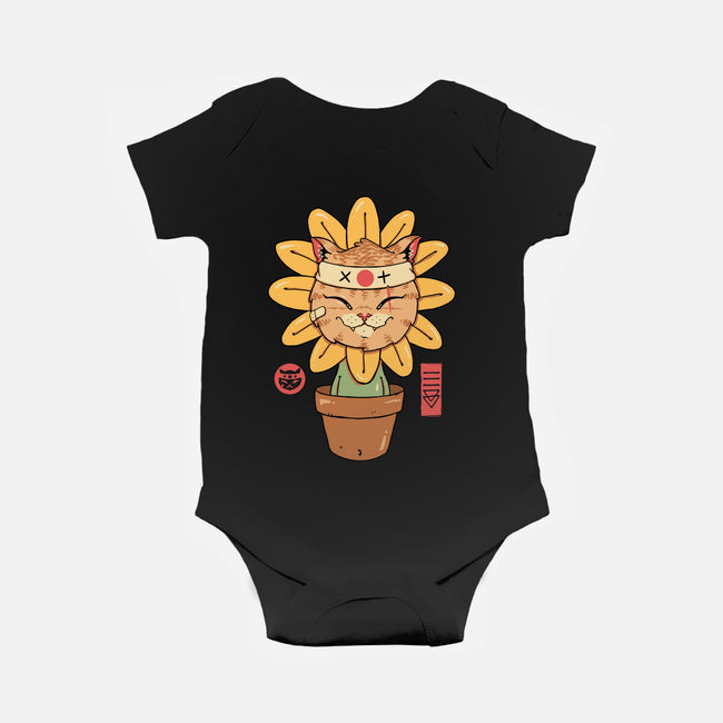 Flower Meowster-Baby-Basic-Onesie-vp021