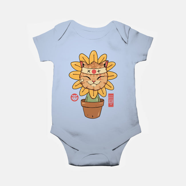 Flower Meowster-Baby-Basic-Onesie-vp021
