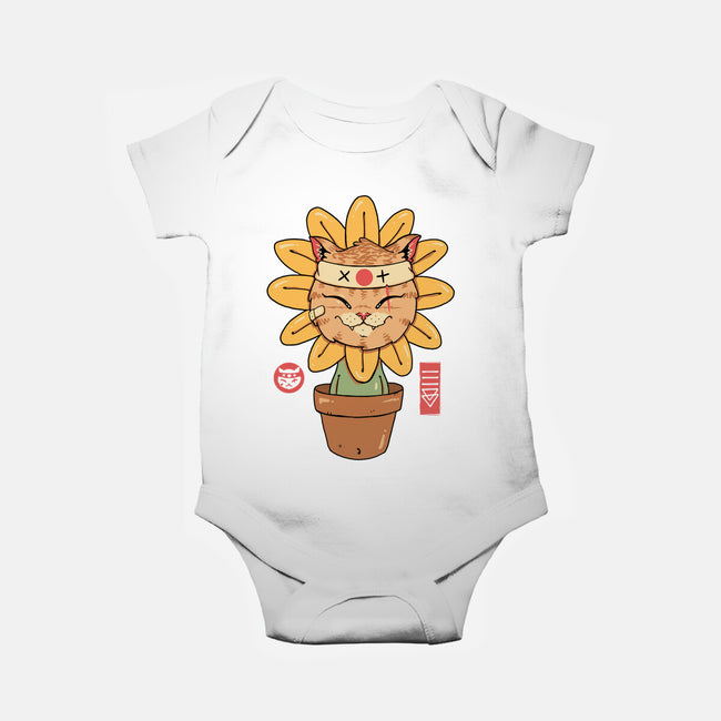 Flower Meowster-Baby-Basic-Onesie-vp021