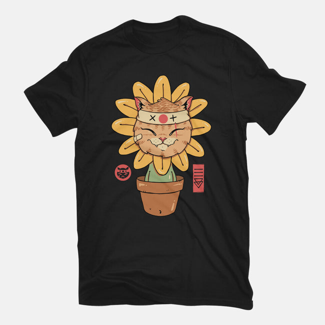 Flower Meowster-Womens-Fitted-Tee-vp021