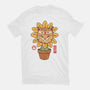 Flower Meowster-Womens-Fitted-Tee-vp021