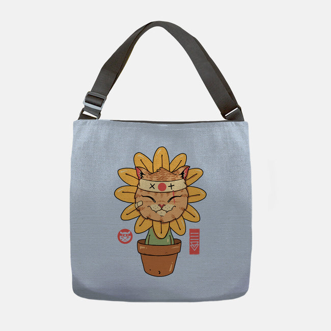 Flower Meowster-None-Adjustable Tote-Bag-vp021