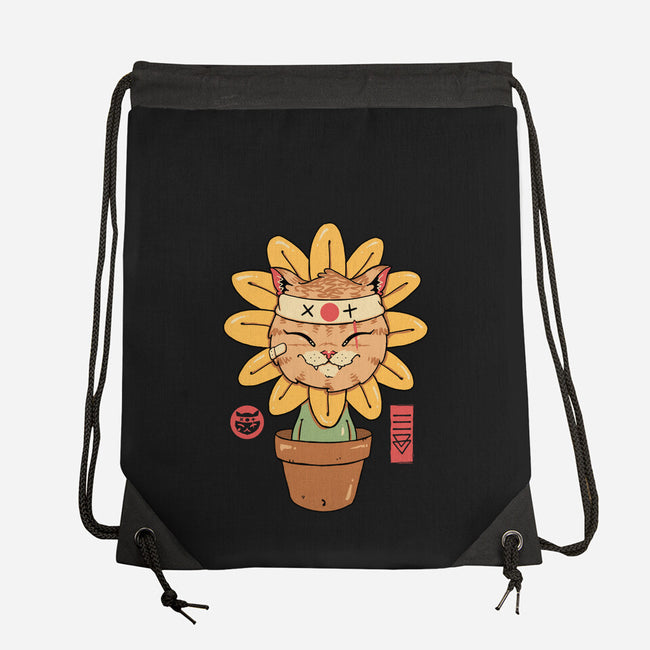 Flower Meowster-None-Drawstring-Bag-vp021