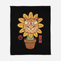 Flower Meowster-None-Fleece-Blanket-vp021