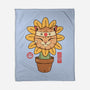 Flower Meowster-None-Fleece-Blanket-vp021