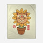 Flower Meowster-None-Fleece-Blanket-vp021