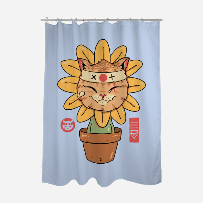 Flower Meowster-None-Polyester-Shower Curtain-vp021
