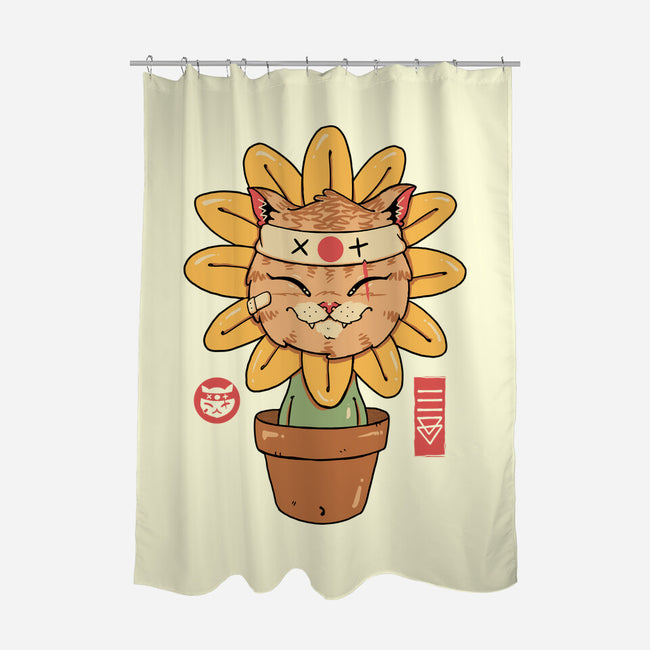 Flower Meowster-None-Polyester-Shower Curtain-vp021