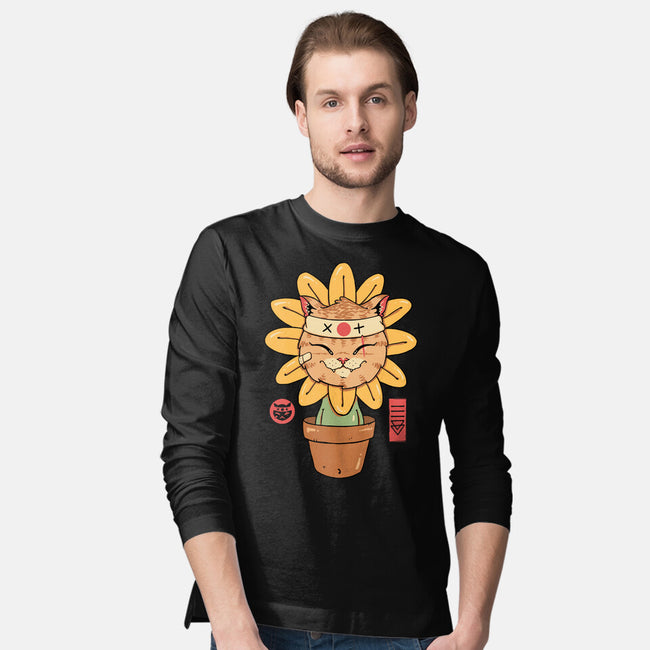 Flower Meowster-Mens-Long Sleeved-Tee-vp021