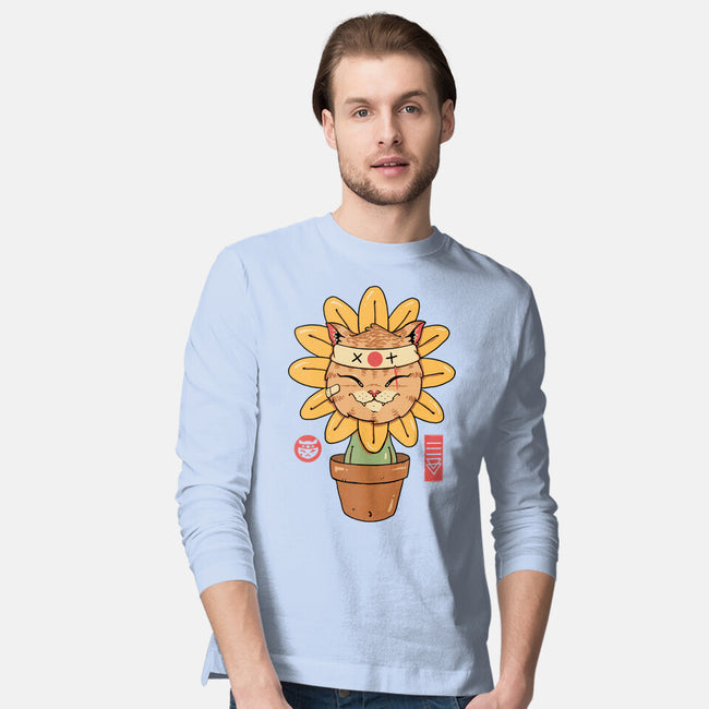 Flower Meowster-Mens-Long Sleeved-Tee-vp021