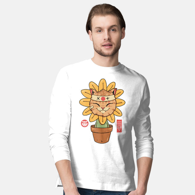 Flower Meowster-Mens-Long Sleeved-Tee-vp021
