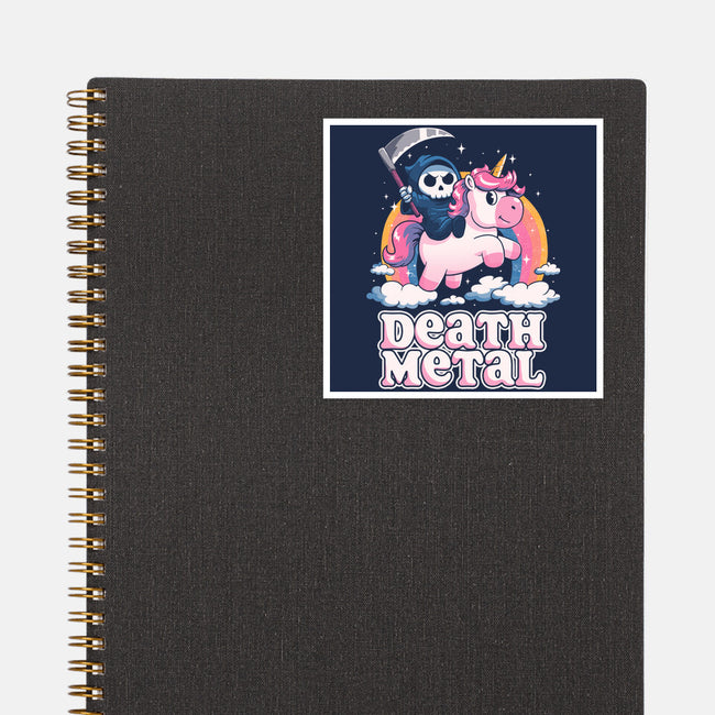 Death Metal Unicorn Reaper-None-Glossy-Sticker-koalastudio