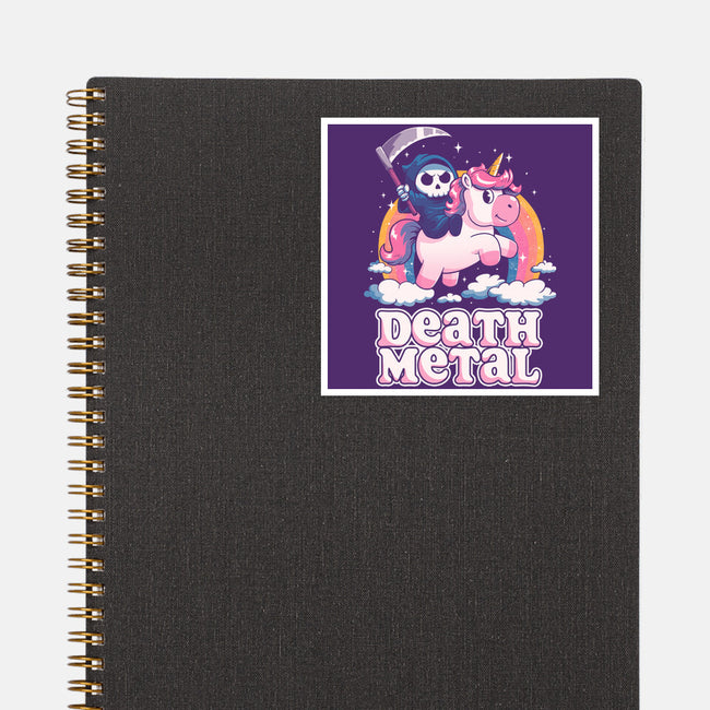 Death Metal Unicorn Reaper-None-Glossy-Sticker-koalastudio