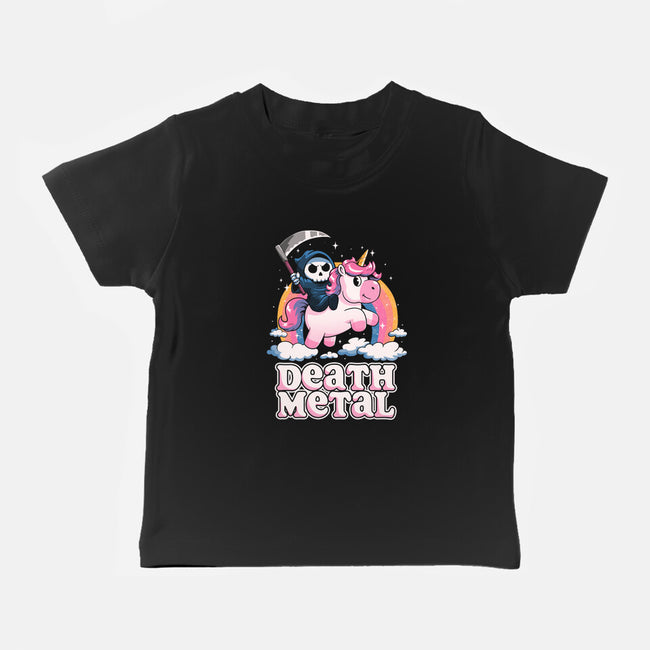 Death Metal Unicorn Reaper-Baby-Basic-Tee-koalastudio