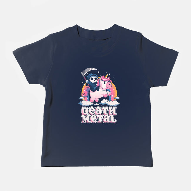 Death Metal Unicorn Reaper-Baby-Basic-Tee-koalastudio
