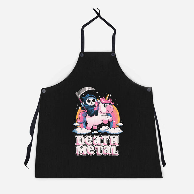 Death Metal Unicorn Reaper-Unisex-Kitchen-Apron-koalastudio