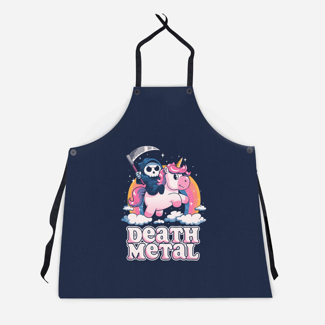 Death Metal Unicorn Reaper-Unisex-Kitchen-Apron-koalastudio