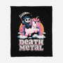 Death Metal Unicorn Reaper-None-Fleece-Blanket-koalastudio