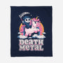 Death Metal Unicorn Reaper-None-Fleece-Blanket-koalastudio