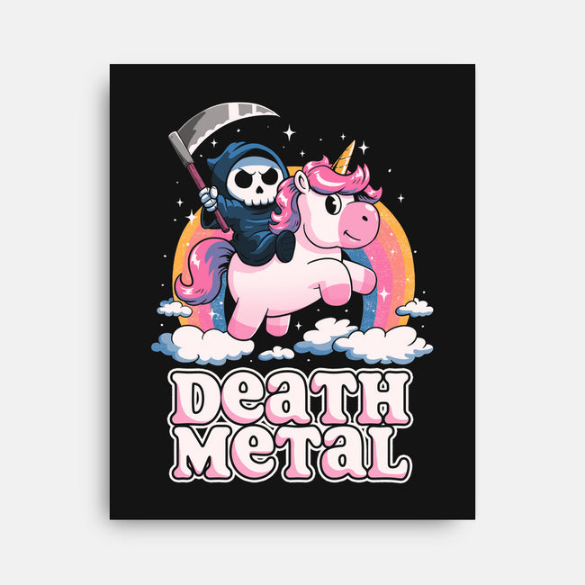 Death Metal Unicorn Reaper-None-Stretched-Canvas-koalastudio