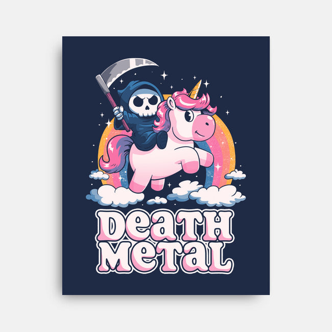 Death Metal Unicorn Reaper-None-Stretched-Canvas-koalastudio