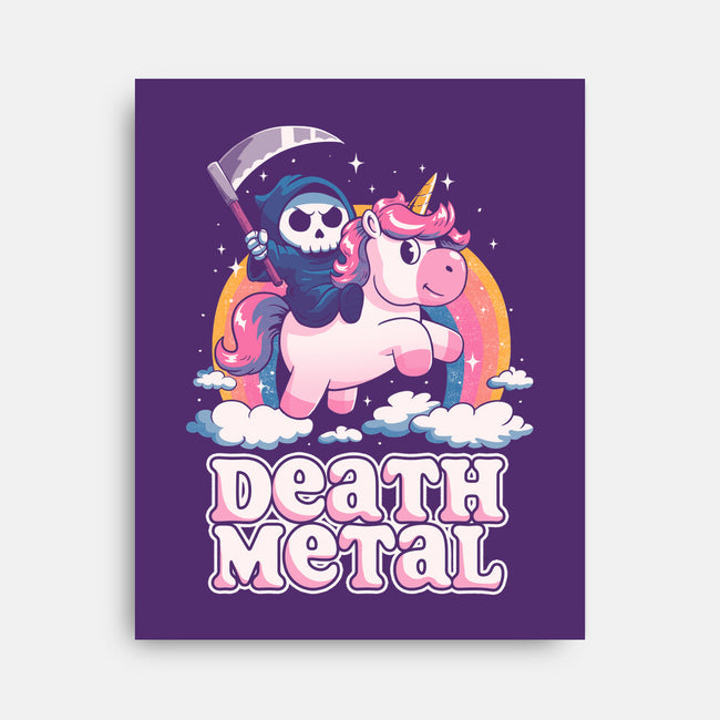 Death Metal Unicorn Reaper-None-Stretched-Canvas-koalastudio