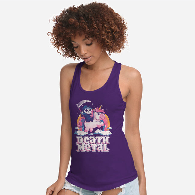 Death Metal Unicorn Reaper-Womens-Racerback-Tank-koalastudio