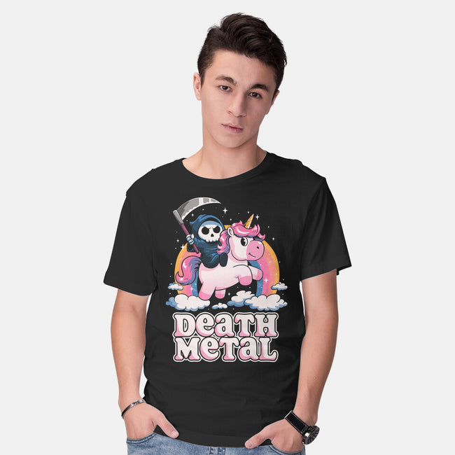 Death Metal Unicorn Reaper-Mens-Basic-Tee-koalastudio