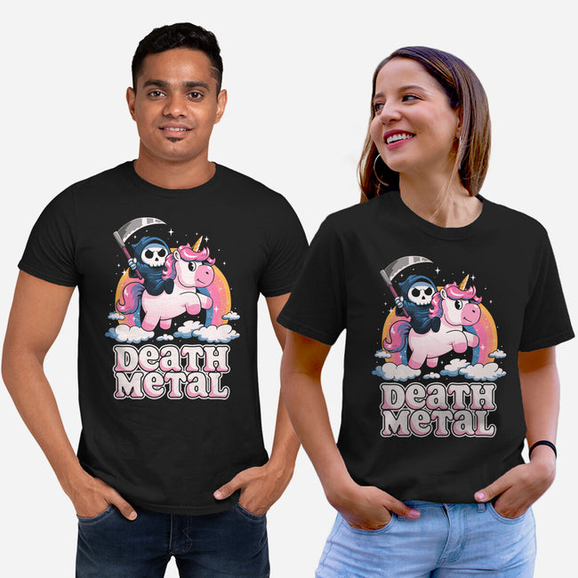 Death Metal Unicorn Reaper-Unisex-Basic-Tee-koalastudio