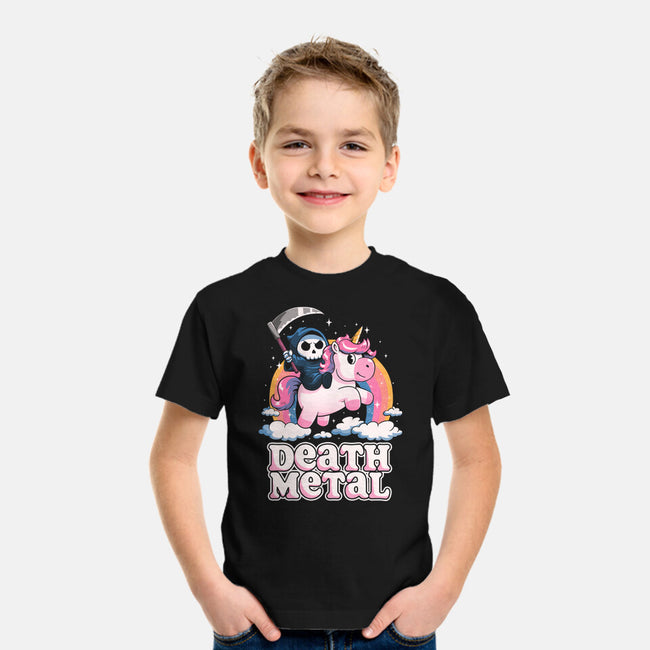 Death Metal Unicorn Reaper-Youth-Basic-Tee-koalastudio
