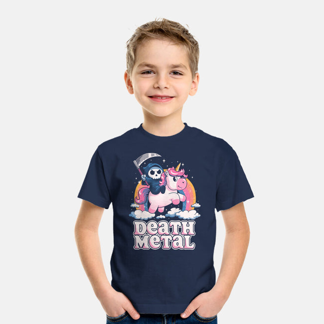 Death Metal Unicorn Reaper-Youth-Basic-Tee-koalastudio