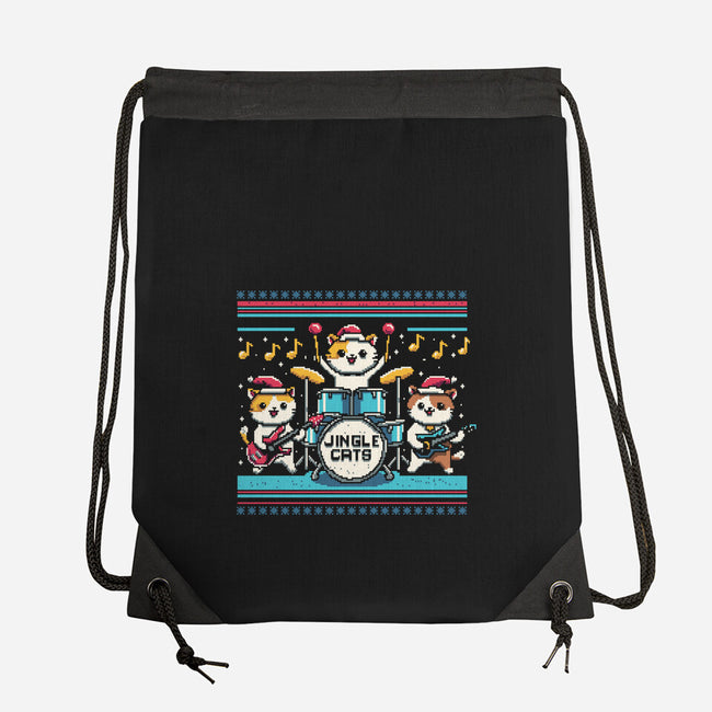 Jingle Band Cats-None-Drawstring-Bag-Marinho