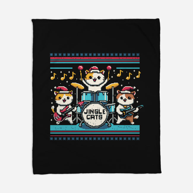 Jingle Band Cats-None-Fleece-Blanket-Marinho
