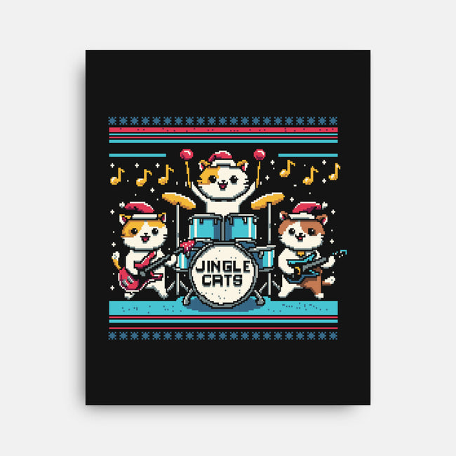 Jingle Band Cats-None-Stretched-Canvas-Marinho