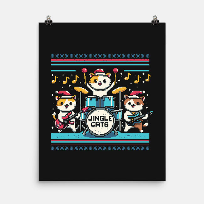 Jingle Band Cats-None-Matte-Poster-Marinho