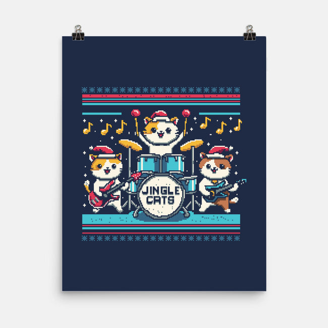 Jingle Band Cats-None-Matte-Poster-Marinho