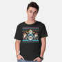 Jingle Band Cats-Mens-Basic-Tee-Marinho