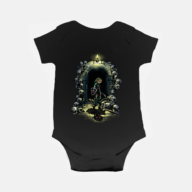 Link In The Dungeons-Baby-Basic-Onesie-zascanauta