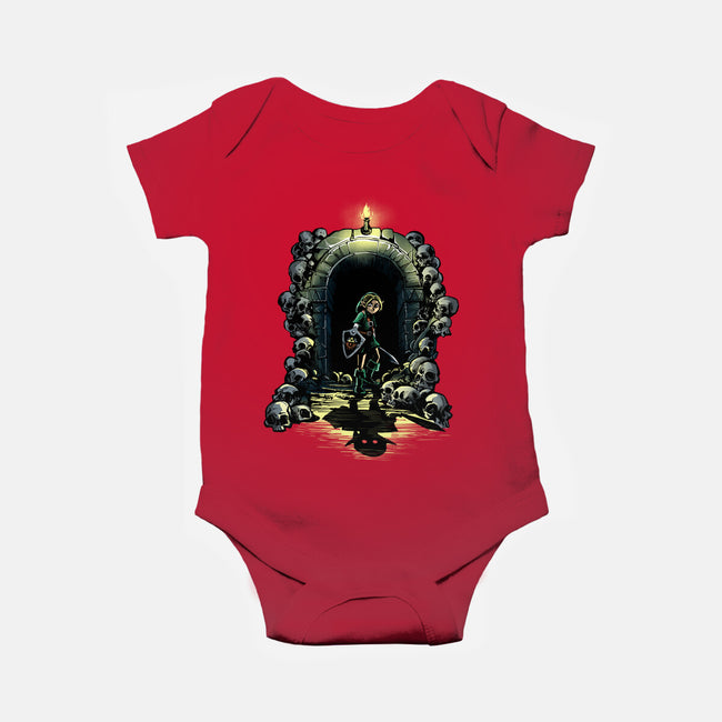 Link In The Dungeons-Baby-Basic-Onesie-zascanauta