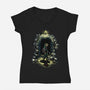 Link In The Dungeons-Womens-V-Neck-Tee-zascanauta
